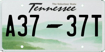 TN license plate A3737T