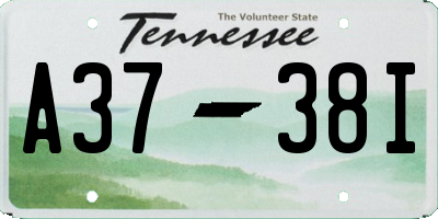 TN license plate A3738I