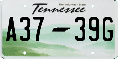 TN license plate A3739G