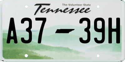 TN license plate A3739H
