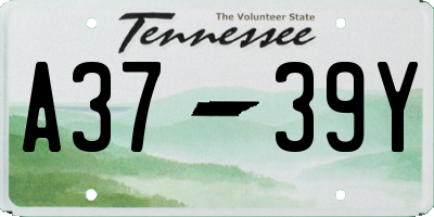 TN license plate A3739Y