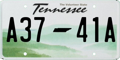 TN license plate A3741A