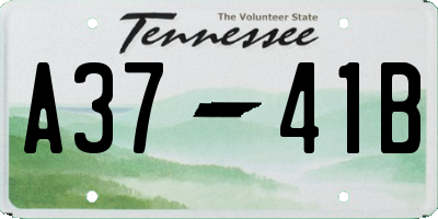 TN license plate A3741B
