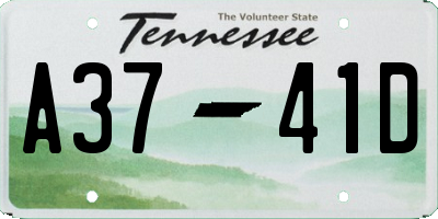 TN license plate A3741D