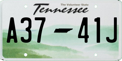 TN license plate A3741J