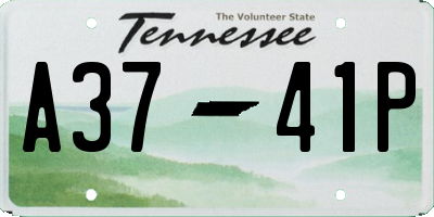 TN license plate A3741P