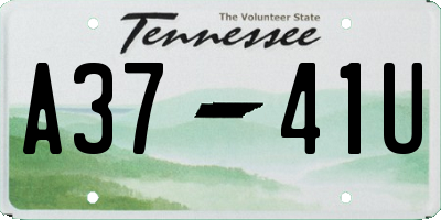 TN license plate A3741U