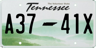 TN license plate A3741X