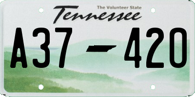 TN license plate A3742O