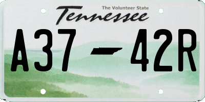 TN license plate A3742R