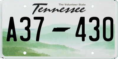 TN license plate A3743O