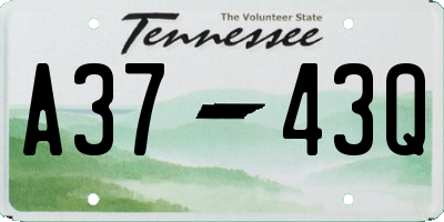 TN license plate A3743Q