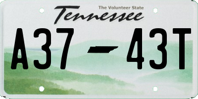 TN license plate A3743T
