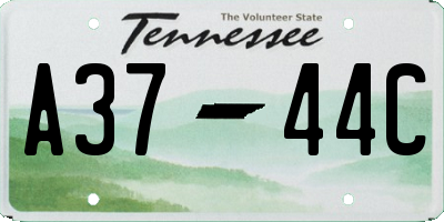 TN license plate A3744C