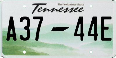 TN license plate A3744E