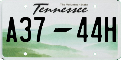 TN license plate A3744H