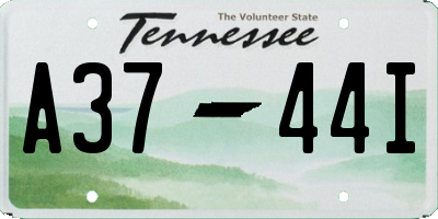 TN license plate A3744I