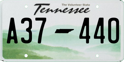 TN license plate A3744O