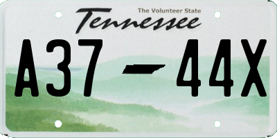 TN license plate A3744X