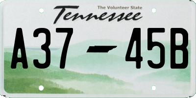 TN license plate A3745B