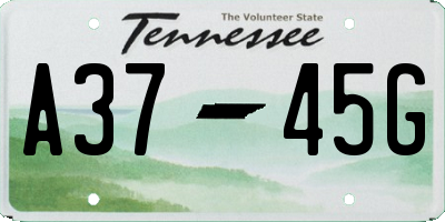 TN license plate A3745G