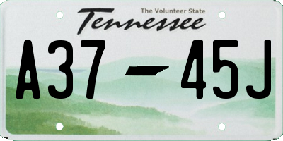 TN license plate A3745J