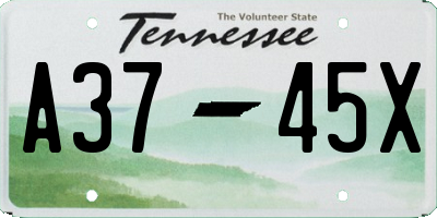 TN license plate A3745X