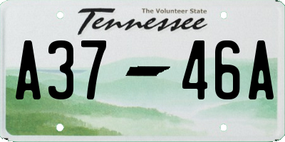 TN license plate A3746A