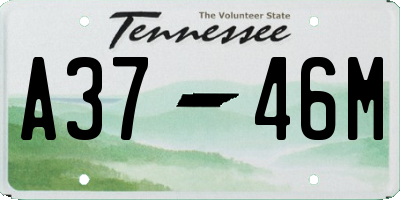 TN license plate A3746M