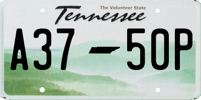 TN license plate A3750P