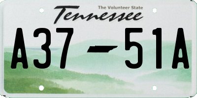 TN license plate A3751A