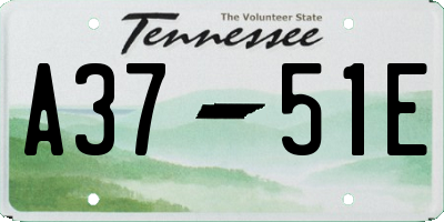 TN license plate A3751E