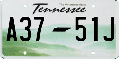 TN license plate A3751J