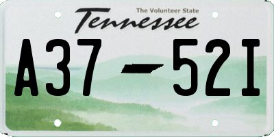 TN license plate A3752I