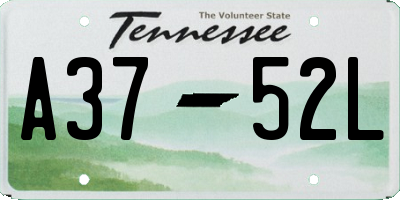 TN license plate A3752L