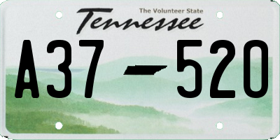TN license plate A3752O
