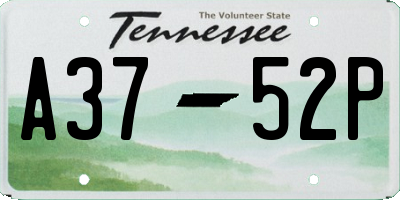 TN license plate A3752P