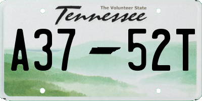 TN license plate A3752T