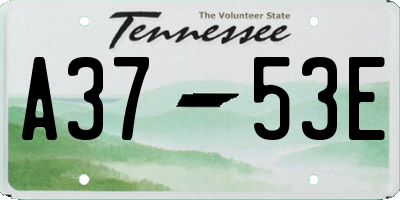 TN license plate A3753E