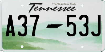 TN license plate A3753J