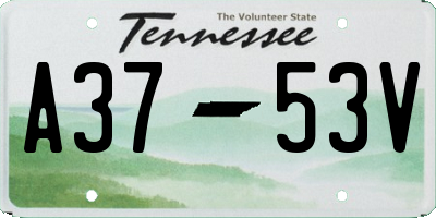 TN license plate A3753V