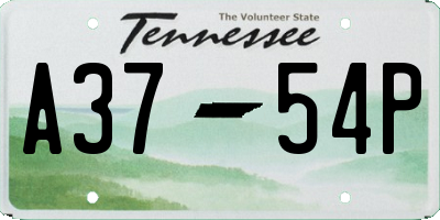 TN license plate A3754P