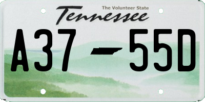 TN license plate A3755D