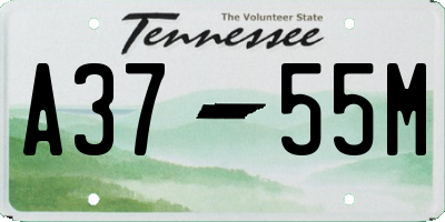 TN license plate A3755M