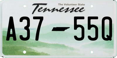 TN license plate A3755Q