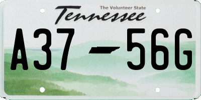 TN license plate A3756G