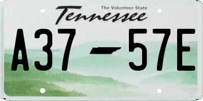 TN license plate A3757E