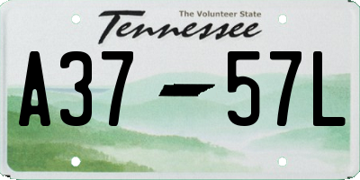 TN license plate A3757L