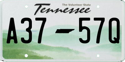 TN license plate A3757Q