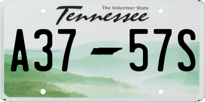 TN license plate A3757S